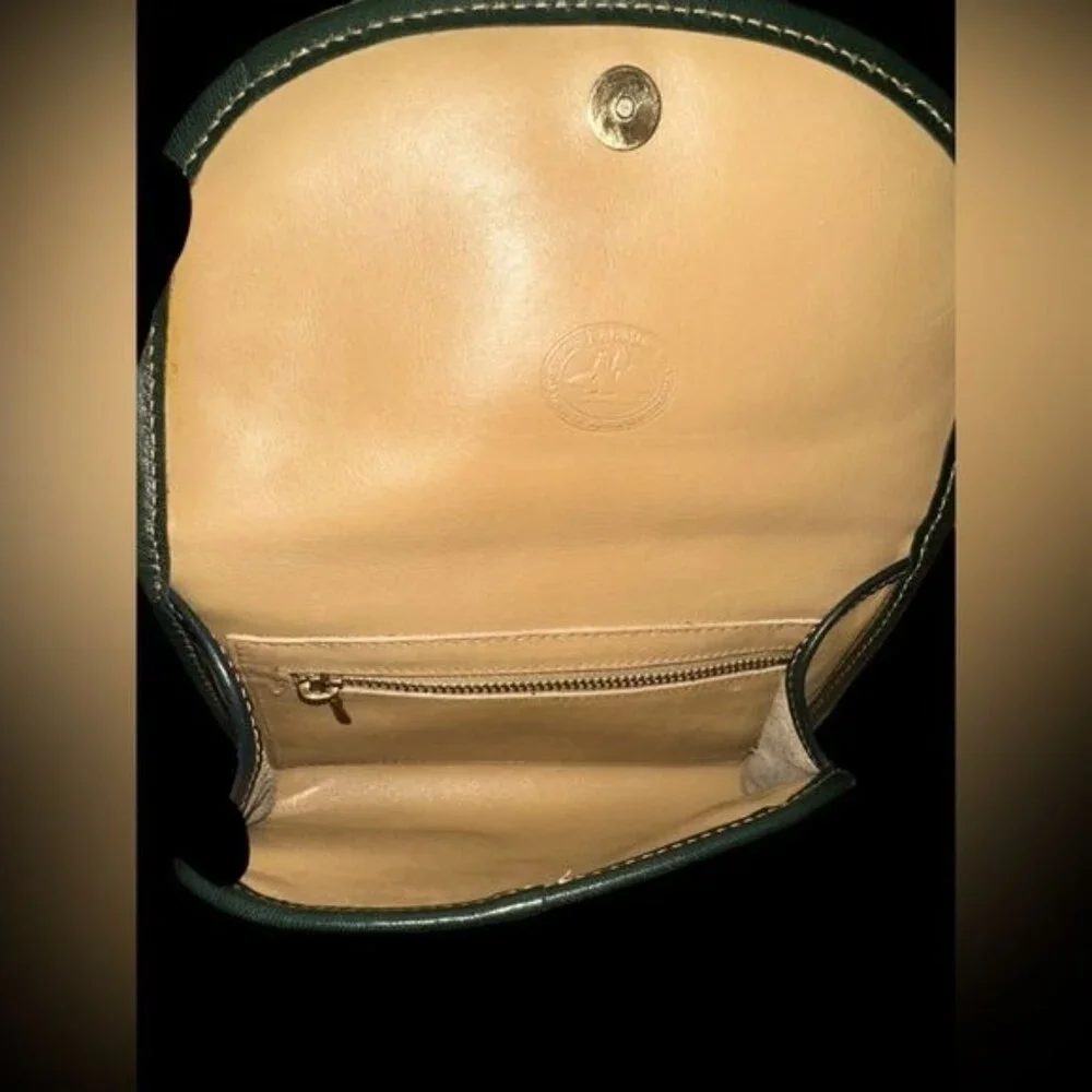 Vintage Brahmin Purse Womens Colorblock Leather 3-button Flap Crossbody Clutch_7